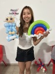 Elsa and Rainbow Balloon Sculptures Thumbnail