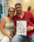 Calven Caricature Indian Couple