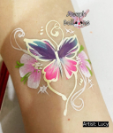 Lucy Pink Purple Butterfly Arm Painting Thumbnail