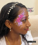 Pink Purple Flower Face Painting Thumbnail
